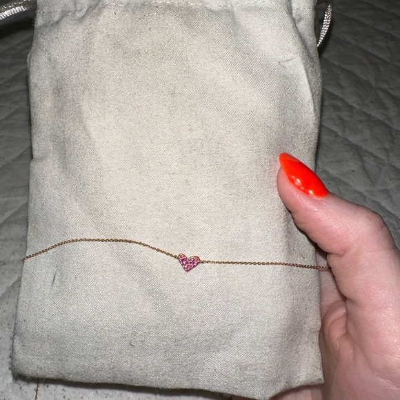 Luxe Kendra Scott sapphire and 14k gold necklace. - Picture 2 of 7